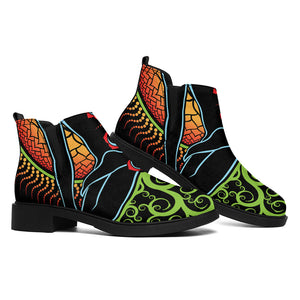 The Seven Chakras Print Flat Ankle Boots