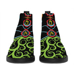 The Seven Chakras Print Flat Ankle Boots