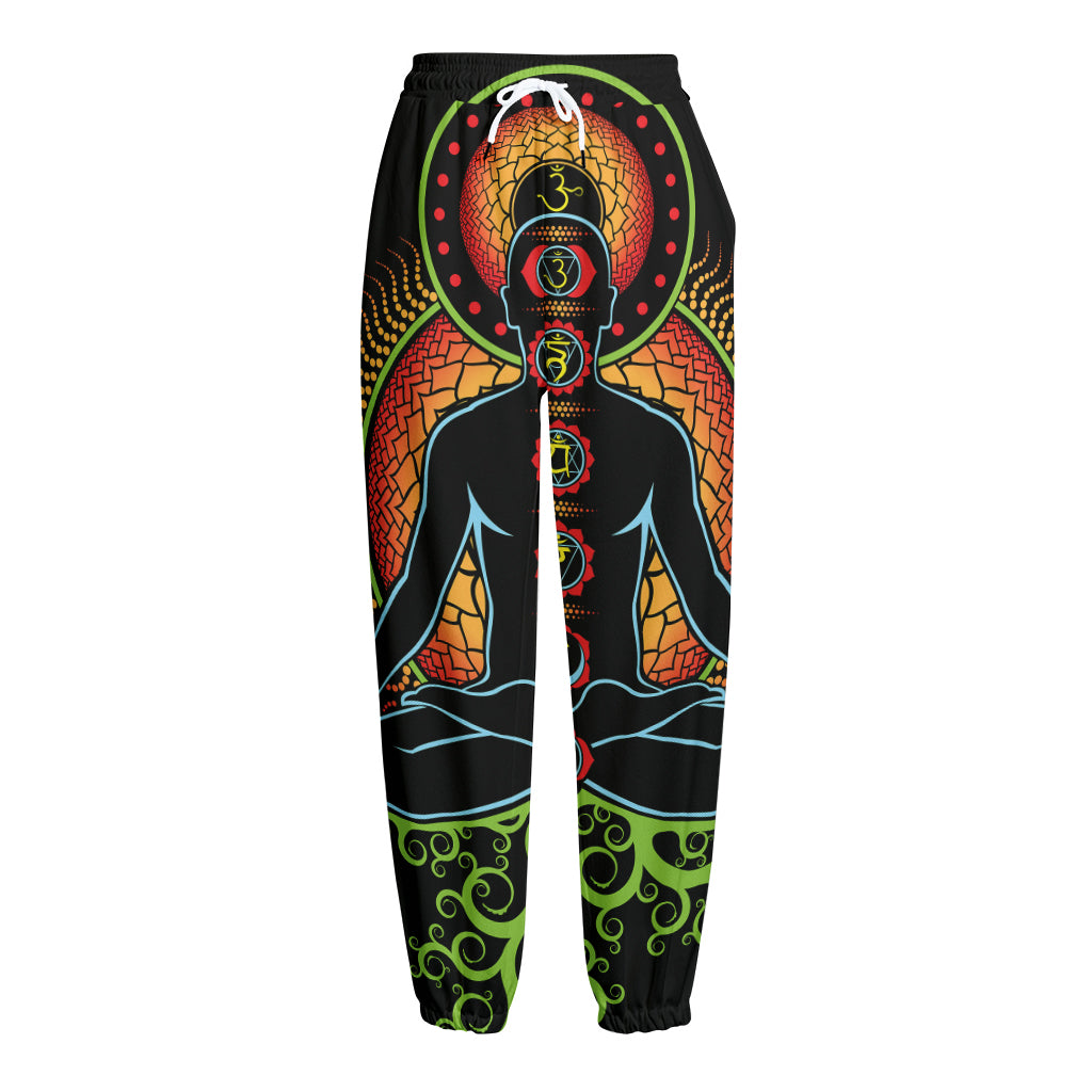 The Seven Chakras Print Fleece Lined Knit Pants