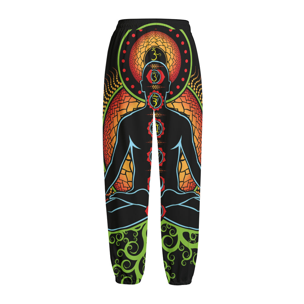 The Seven Chakras Print Fleece Lined Knit Pants