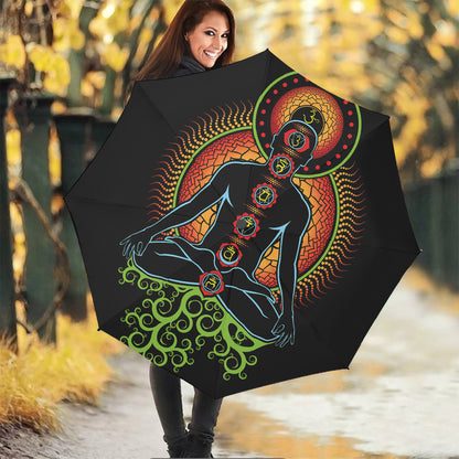 The Seven Chakras Print Foldable Umbrella