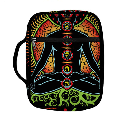 The Seven Chakras Print Front Pocket Bible Bag