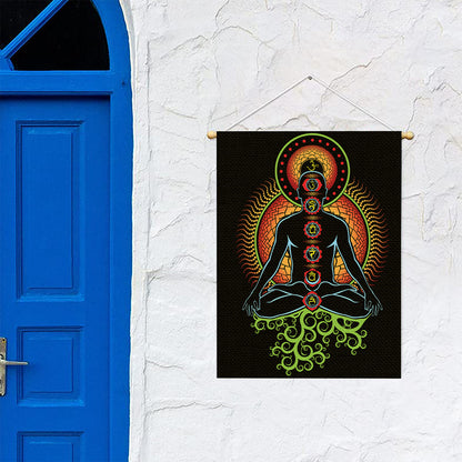 The Seven Chakras Print Garden Flag