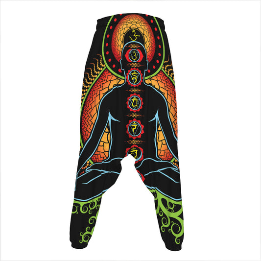 The Seven Chakras Print Hammer Pants