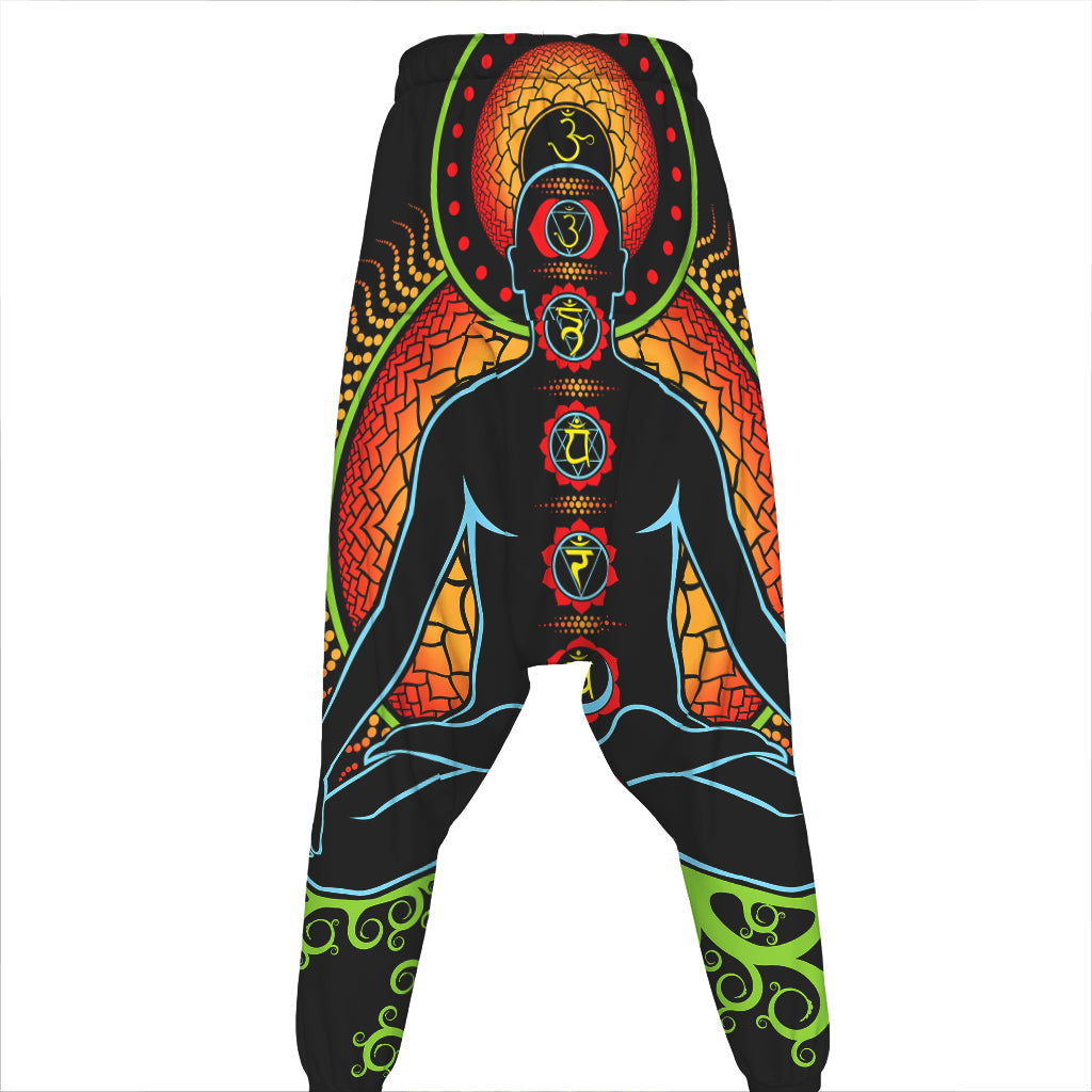 The Seven Chakras Print Hammer Pants