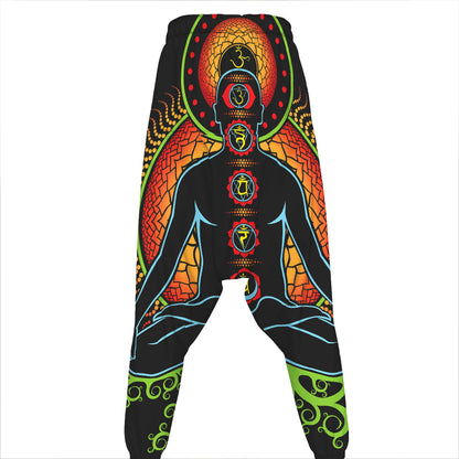 The Seven Chakras Print Hammer Pants