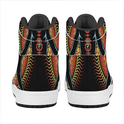 The Seven Chakras Print High Top Leather Sneakers