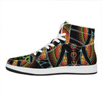 The Seven Chakras Print High Top Leather Sneakers