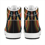 The Seven Chakras Print High Top Leather Sneakers