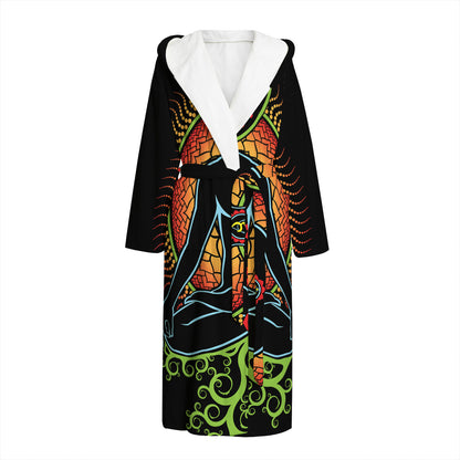 The Seven Chakras Print Hooded Bathrobe