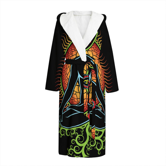 The Seven Chakras Print Hooded Bathrobe