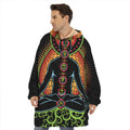 The Seven Chakras Print Hoodie Blanket