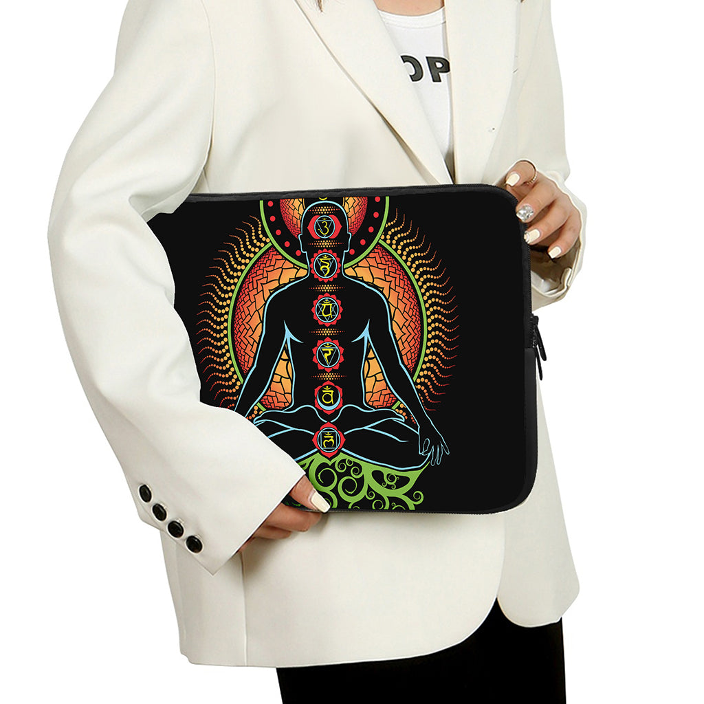 The Seven Chakras Print Laptop Sleeve