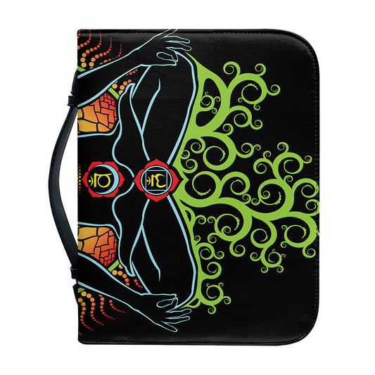 The Seven Chakras Print Leather Bible Cover