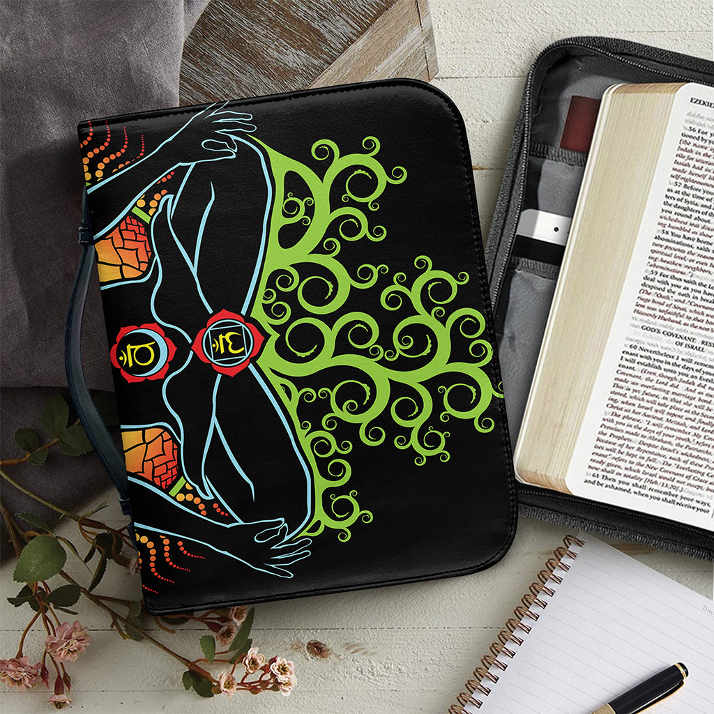The Seven Chakras Print Leather Bible Cover