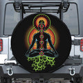 The Seven Chakras Print Leather Spare Tire Cover