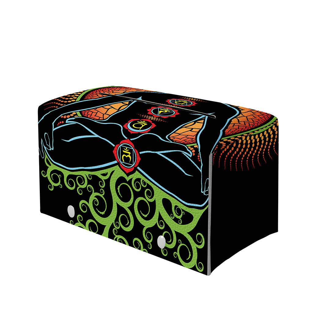 The Seven Chakras Print Leather Tissue Box Cover
