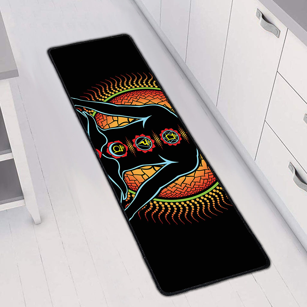 The Seven Chakras Print Long Kitchen Mat