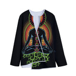 The Seven Chakras Print Long Sleeve Short Coat