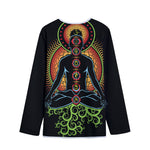The Seven Chakras Print Long Sleeve Short Coat