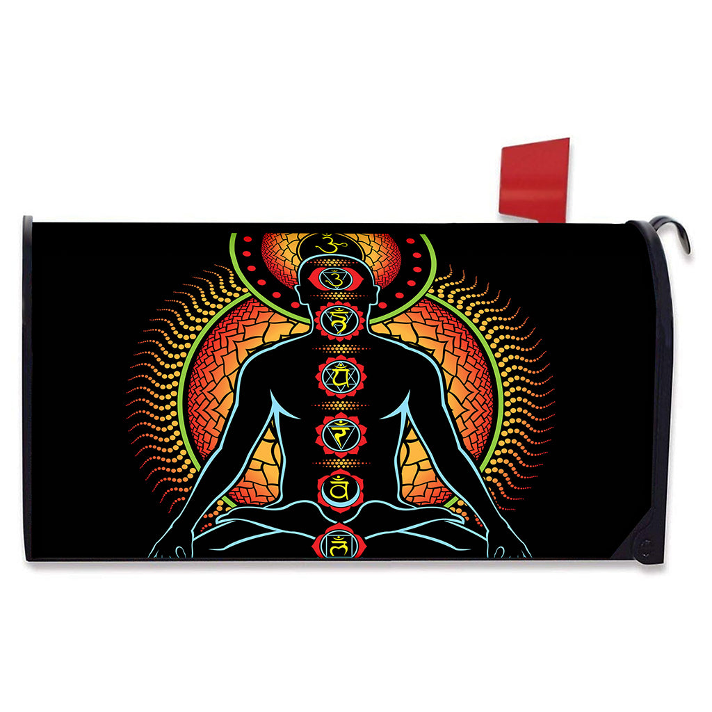 The Seven Chakras Print Mailbox Cover
