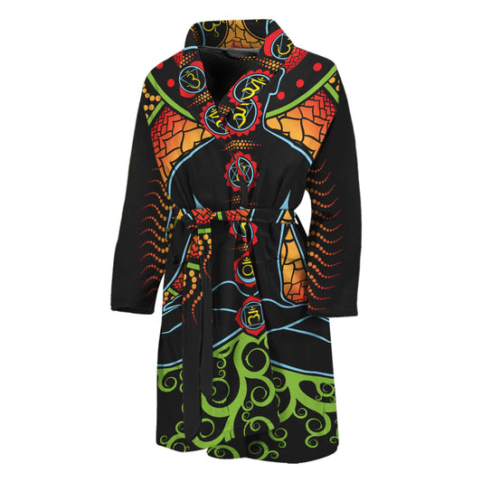 The Seven Chakras Print Men's Bathrobe