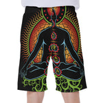 The Seven Chakras Print Men's Beach Shorts