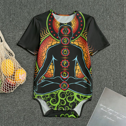 The Seven Chakras Print Men's Bodysuit