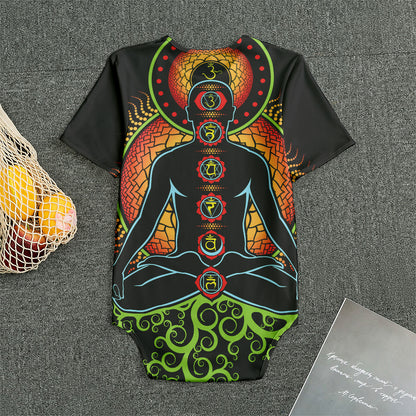 The Seven Chakras Print Men's Bodysuit