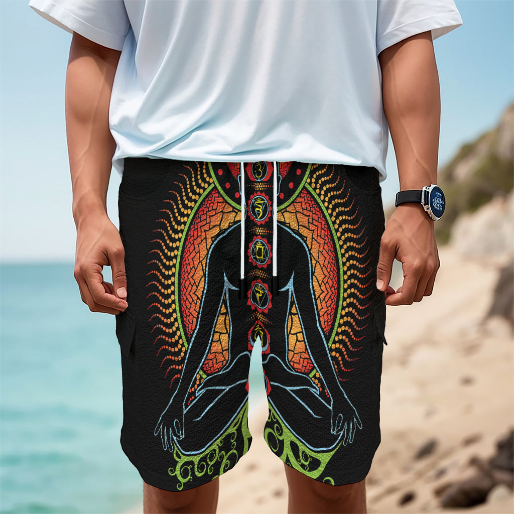 The Seven Chakras Print Men's Cargo Shorts