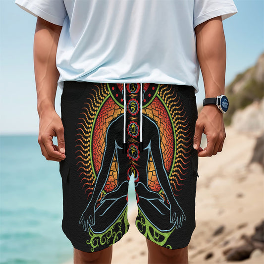 The Seven Chakras Print Men's Cargo Shorts