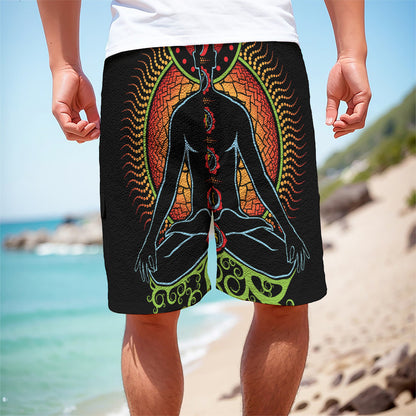 The Seven Chakras Print Men's Cargo Shorts