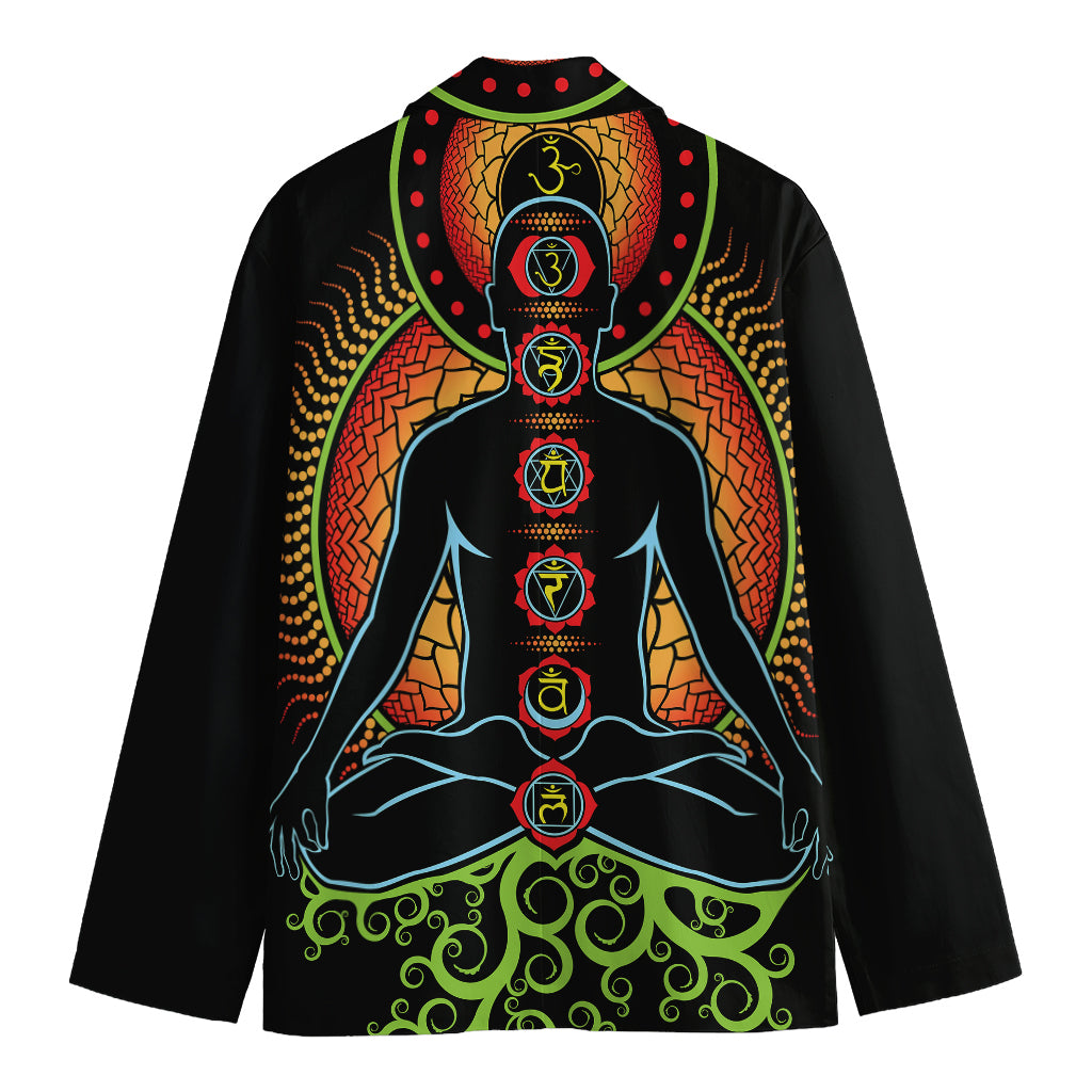 The Seven Chakras Print Men's Cotton Blazer