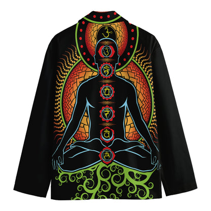 The Seven Chakras Print Men's Cotton Blazer