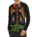 The Seven Chakras Print Men's Long Sleeve Rash Guard
