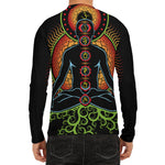 The Seven Chakras Print Men's Long Sleeve Rash Guard