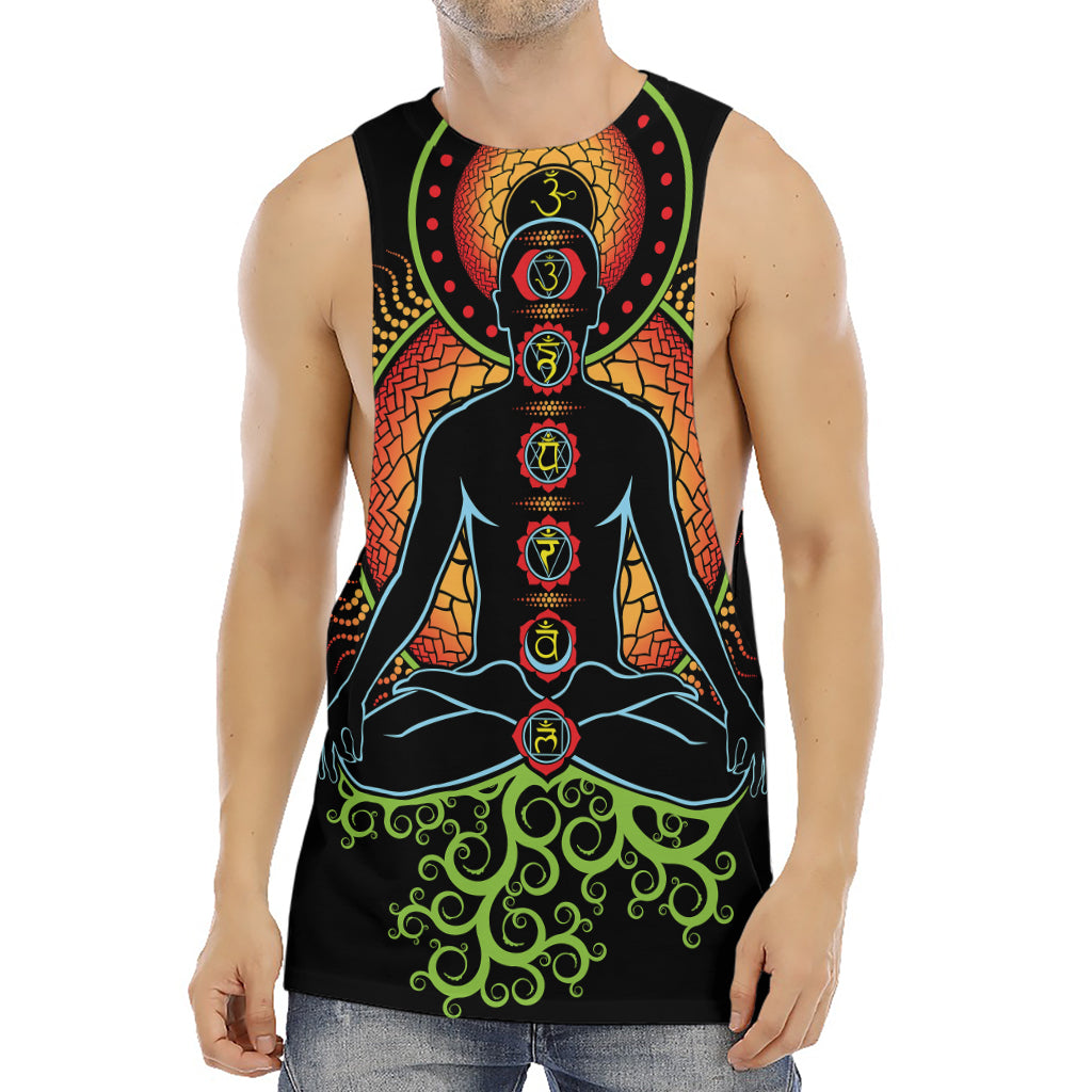 The Seven Chakras Print Men's Muscle Tank Top