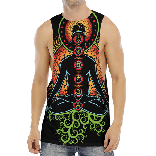 The Seven Chakras Print Men's Muscle Tank Top