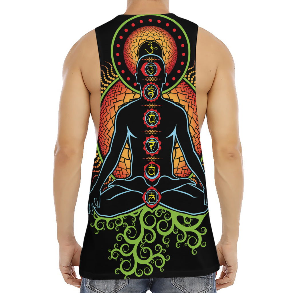 The Seven Chakras Print Men's Muscle Tank Top