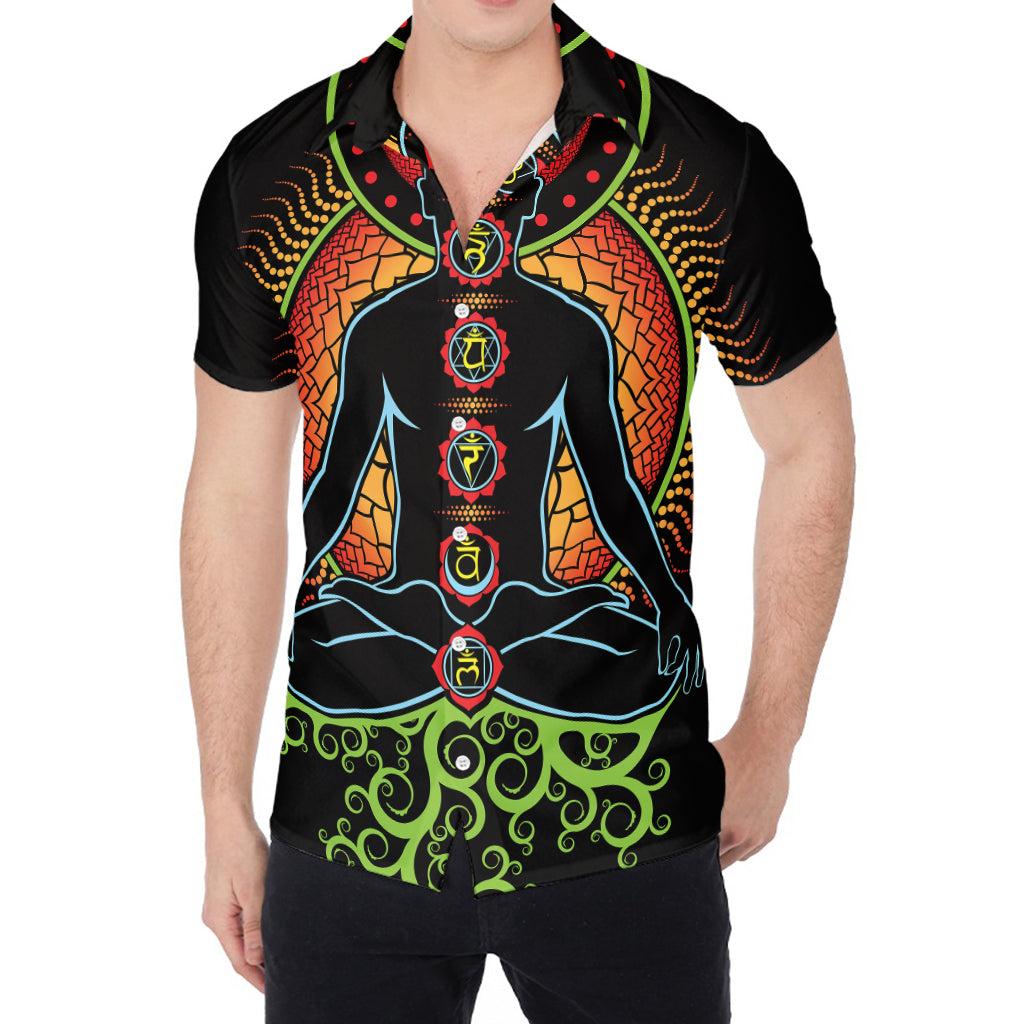 The Seven Chakras Print Men's Shirt