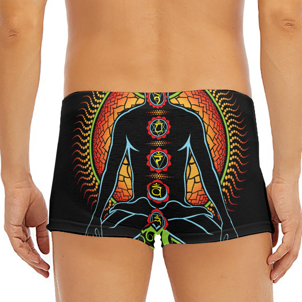 The Seven Chakras Print Men's Short Boxer Briefs