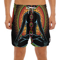 The Seven Chakras Print Men's Split Running Shorts