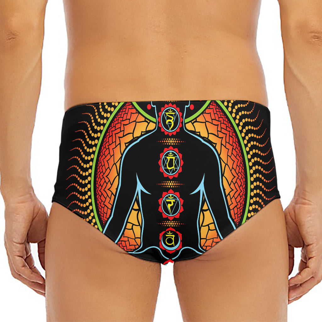 The Seven Chakras Print Men's Triangle Swim Briefs