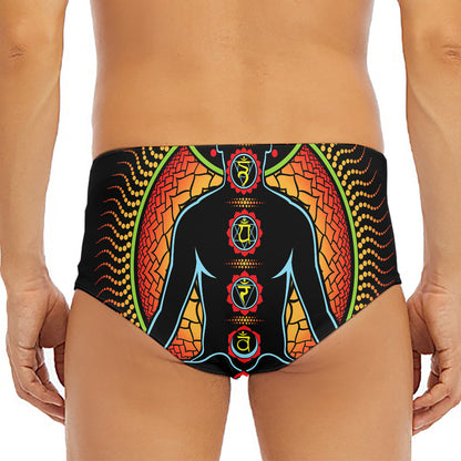 The Seven Chakras Print Men's Triangle Swim Briefs
