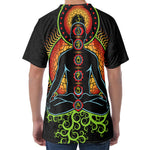 The Seven Chakras Print Men's Velvet T-Shirt