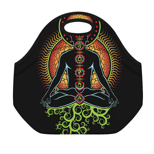 The Seven Chakras Print Neoprene Lunch Bag