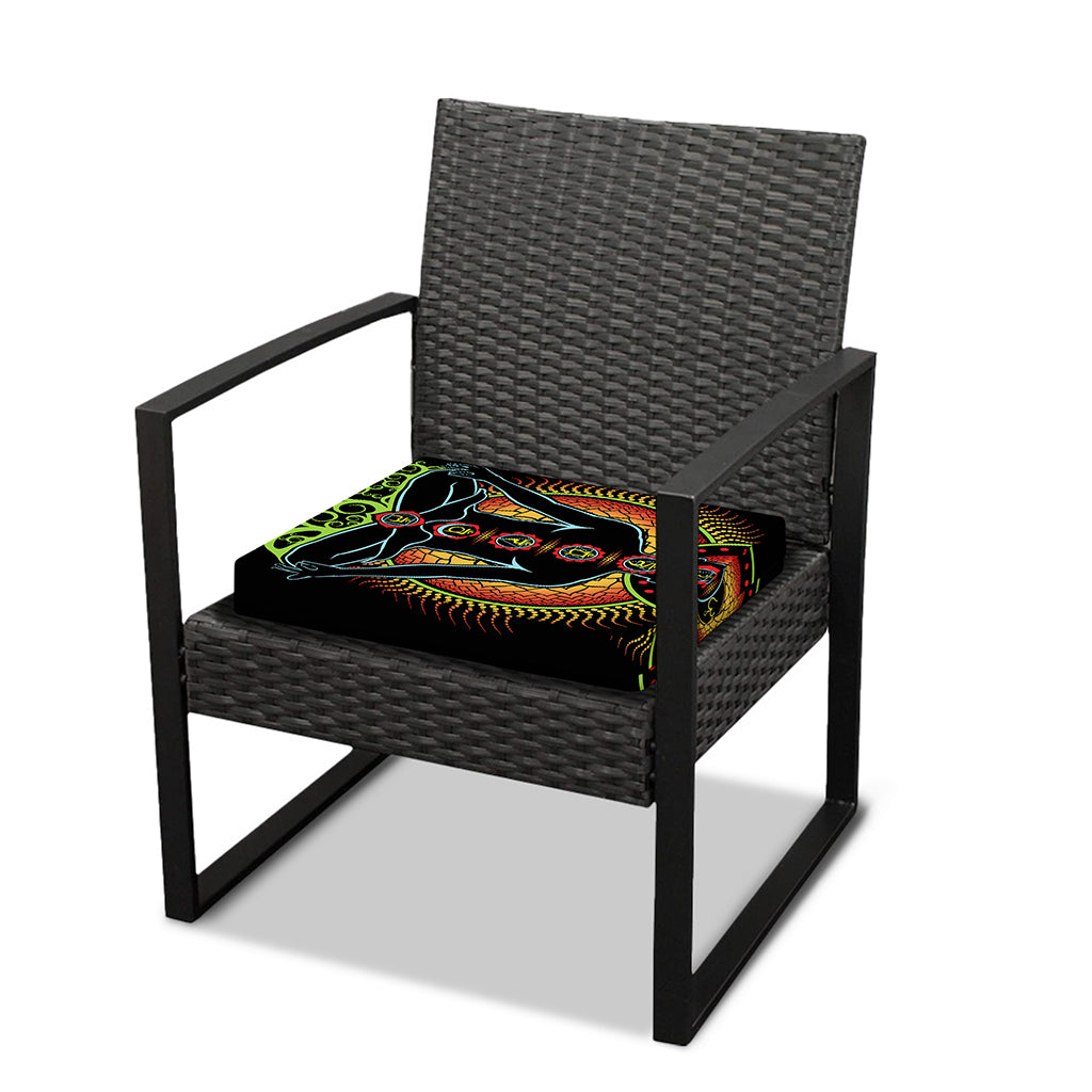 The Seven Chakras Print Outdoor Seat Cushion Cover