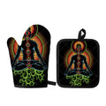 The Seven Chakras Print Oven Mitt And Pot Holder Set