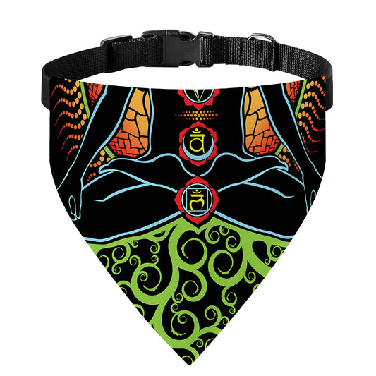 The Seven Chakras Print Over The Collar Dog Bandana