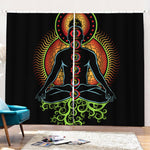 The Seven Chakras Print Pencil Pleat Curtains